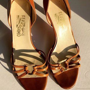 Vintage Salvador Ferragamo 90's Strappy Heels